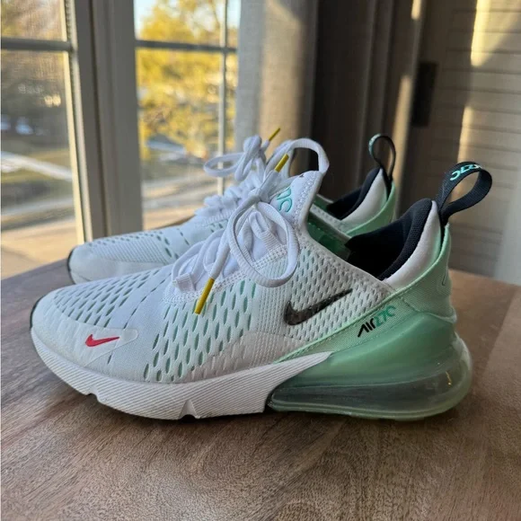 NIKE Women’s Air Max 270 Size 7 White Mint Foam - Picture 3 of 10